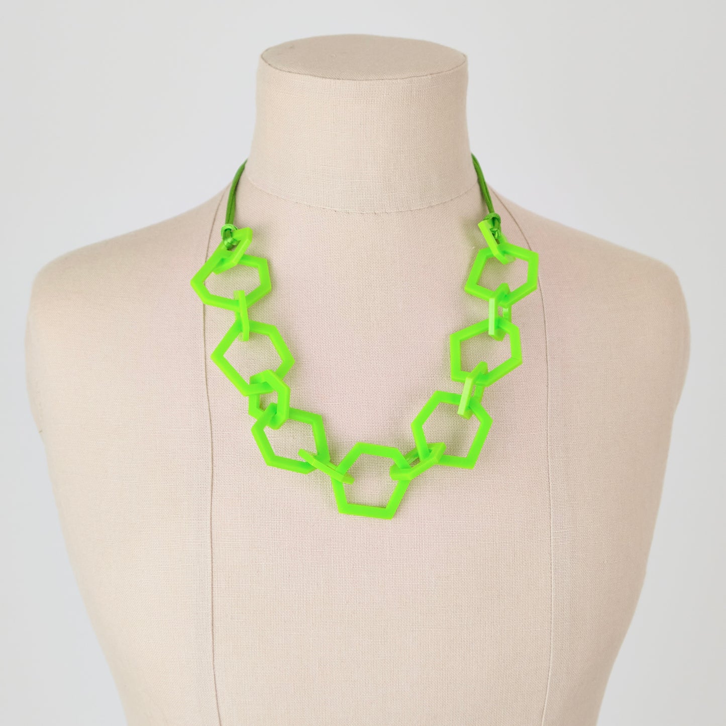 Lime Green Acrylic Chain Necklace. (Copy) (Copy)