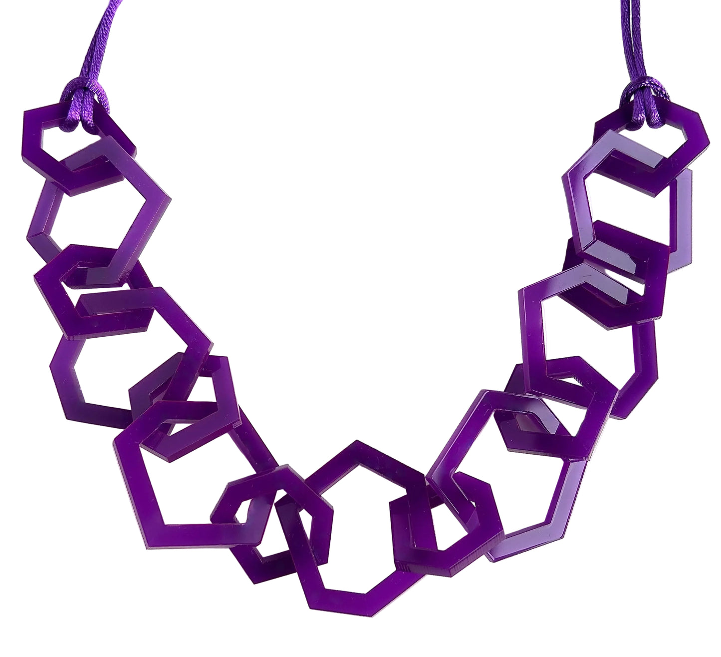 Purple Acrylic Chain Necklace. (Copy) (Copy)