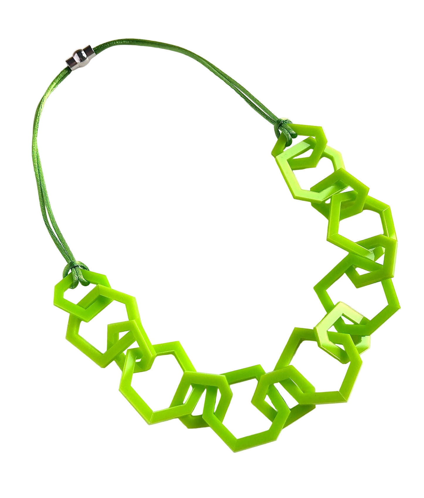 Lime Green Acrylic Chain Necklace. (Copy) (Copy)