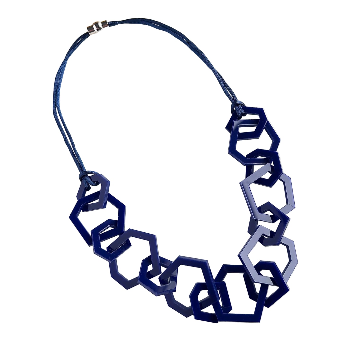 Navy Blue Acrylic Chain Necklace. (Copy) (Copy)