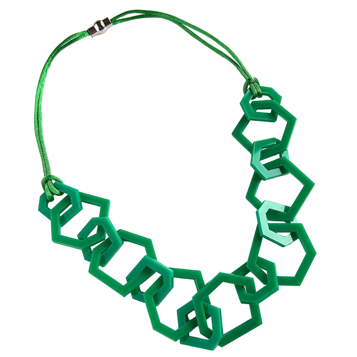 Emerald Green Acrylic Chain Necklace. (Copy)