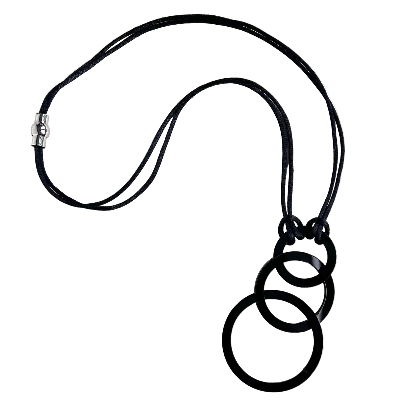 Black Circle Acrylic Pendant Necklace (Copy)