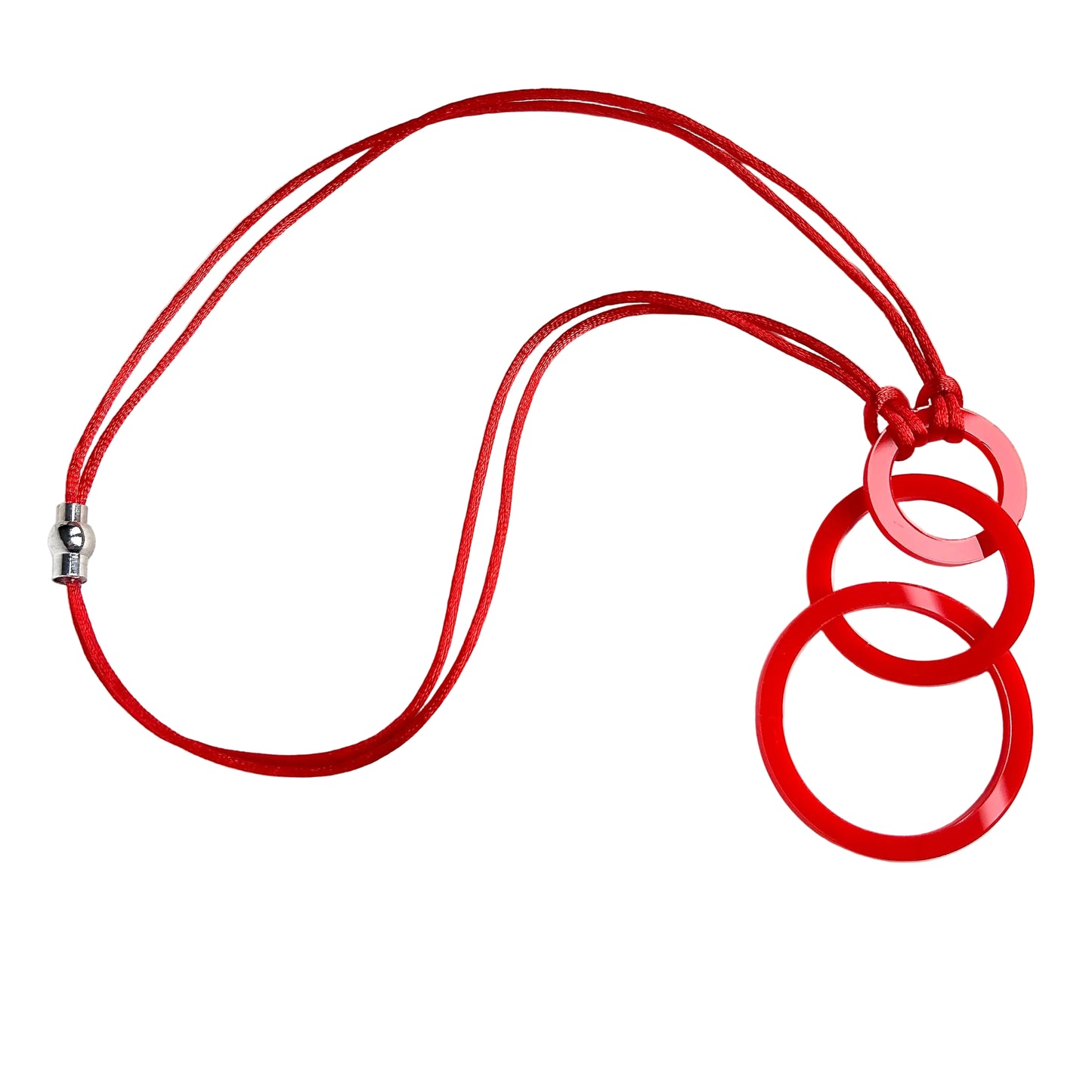Red Circle Acrylic Pendant Necklace (Copy) (Copy)