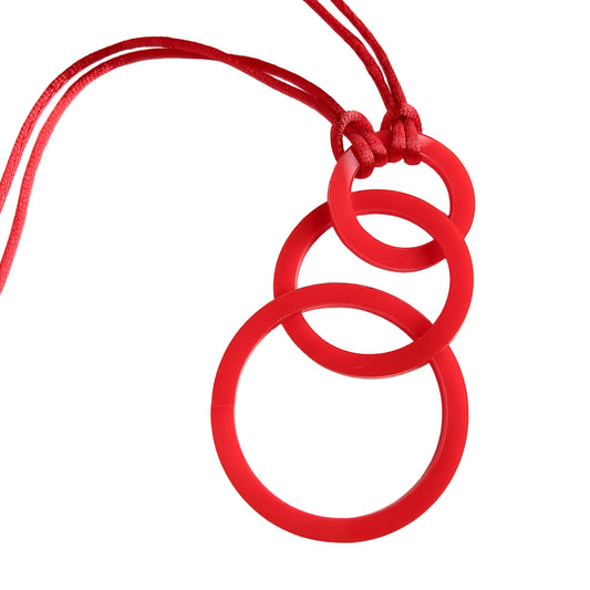 Circle Acrylic Pendant Necklace.