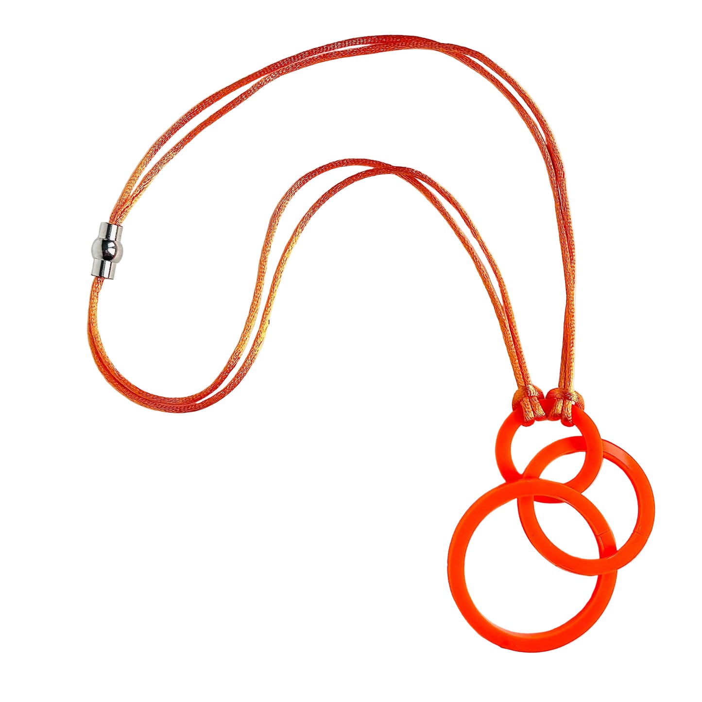 Orange Circle Acrylic Pendant Necklace (Copy) (Copy)