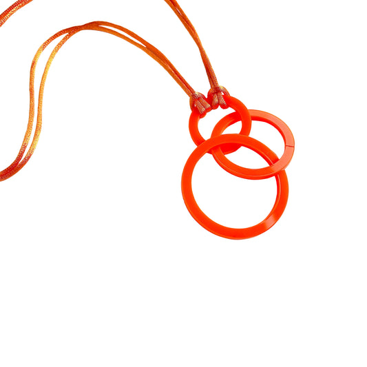Circle Acrylic Pendant Necklace.